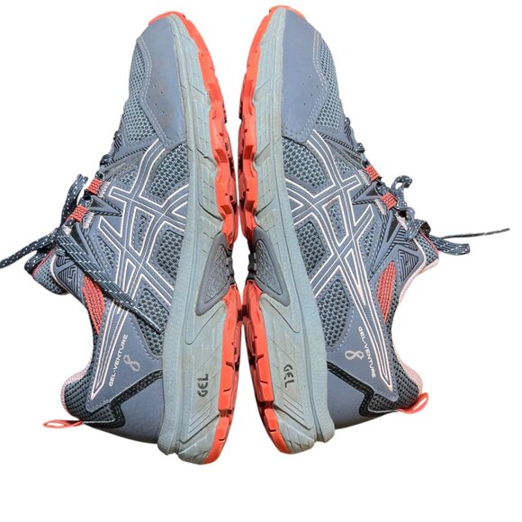 Asics Gel-Venture 8 Trail Running Shoes Athletic Jogging Sports Gray Size 8 - Picture 7 of 12